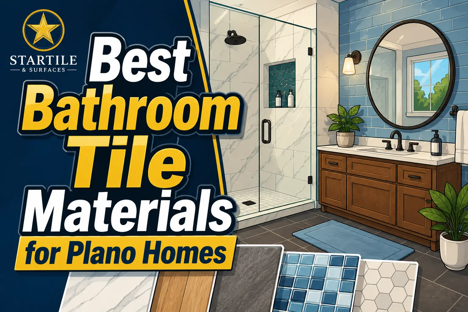 Best Bathroom Tile Materials for Plano Homes